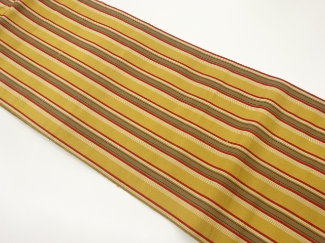 JAPANESE NAGOYA OBI / CHIKUZEN HAKATA / WOVEN STRIPE